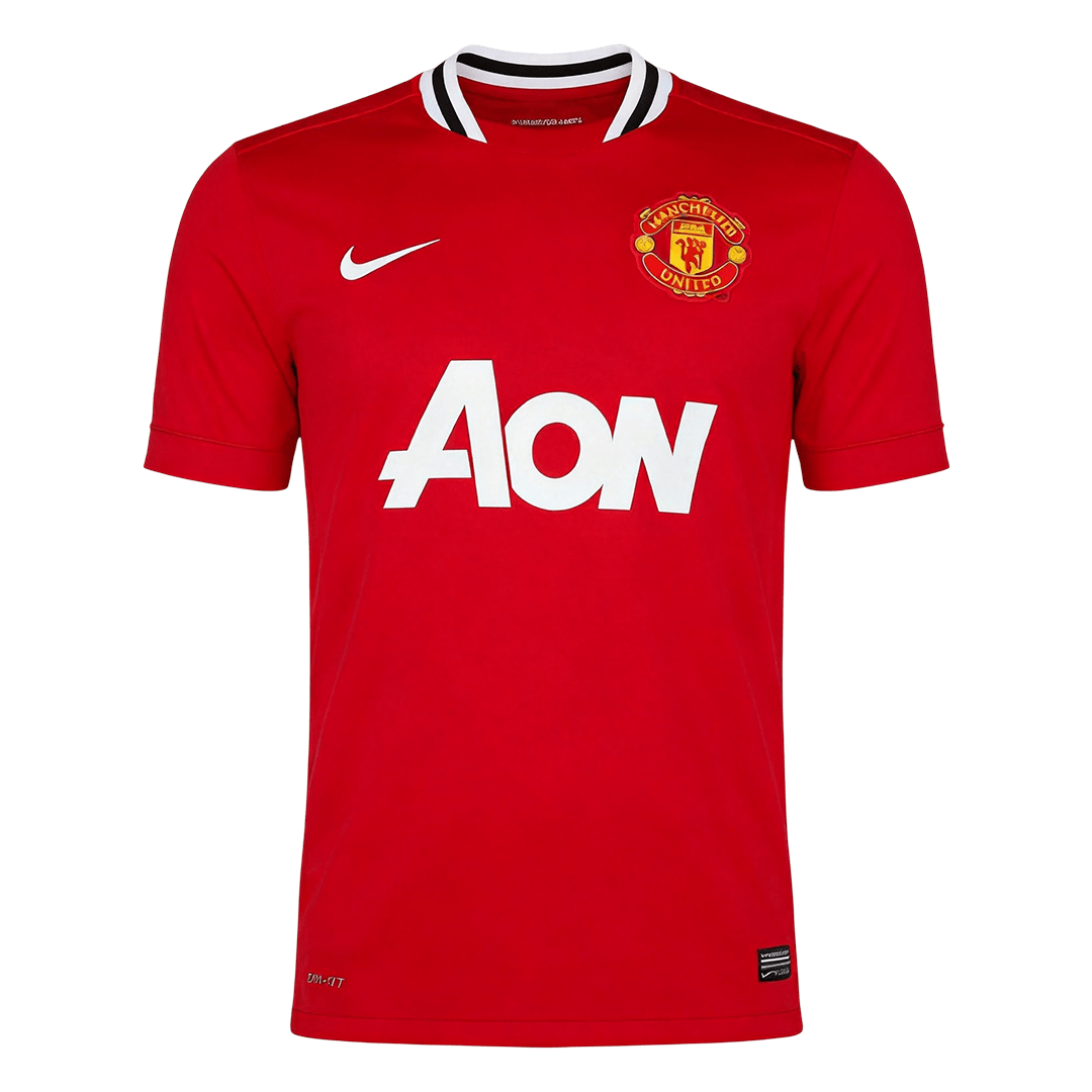 Men Retro Fan Version Manchester United Home Soccer Jersey 2011/12 Red