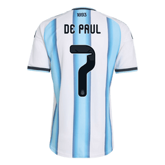 DE PAUL #7 Player Version Argentina Home Soccer Jersey World Cup 2026 Blue&White