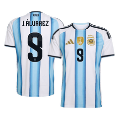 J.ÁLVAREZ #9 Argentina Home Soccer Jersey World Cup 2026 Blue&White