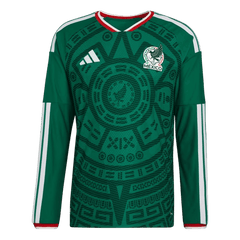 Player Version Mexico Home Long Sleeve Soccer Jersey World Cup 2026 Green