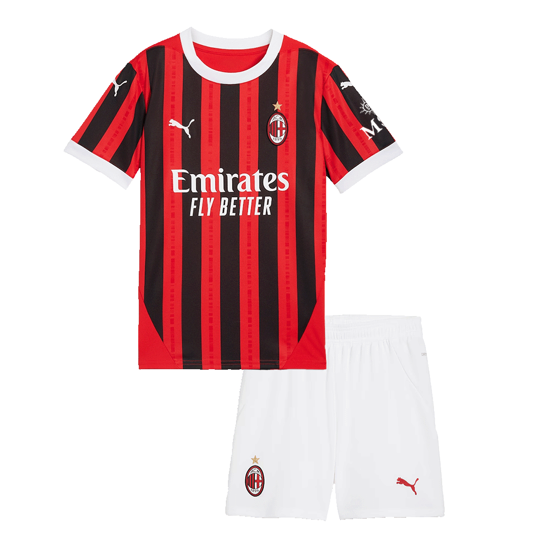 AC Milan Home Jersey Kit 2024/25 Kids(Jersey+Shorts)