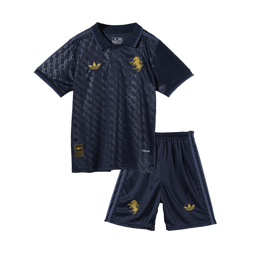 Juventus Auswärts-Fußballtrikot-Set 2024/25 für Kinder (Trikot + Shorts + Socken)