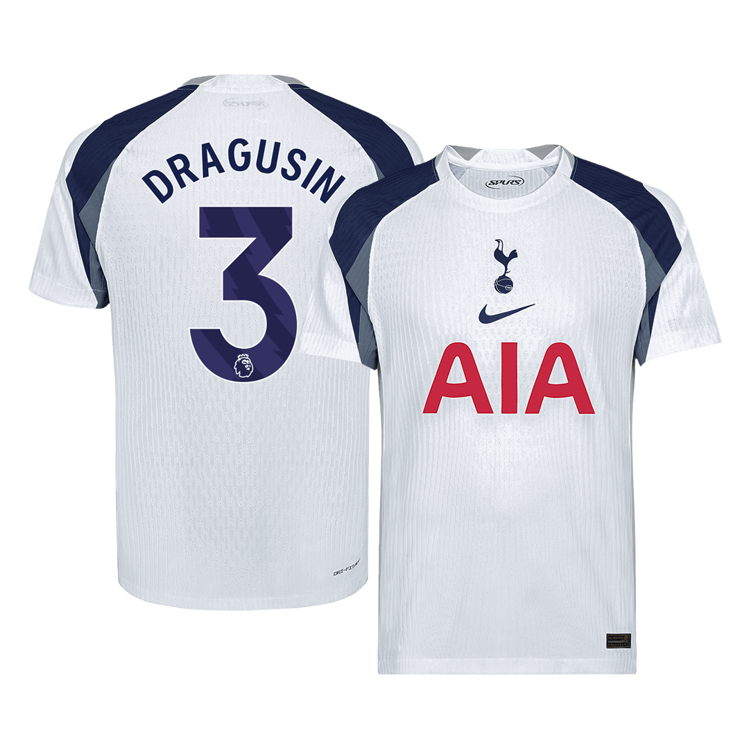 DRAGUSIN #3 Authentic Tottenham Hotspur Home Soccer Jersey 2025/26 White