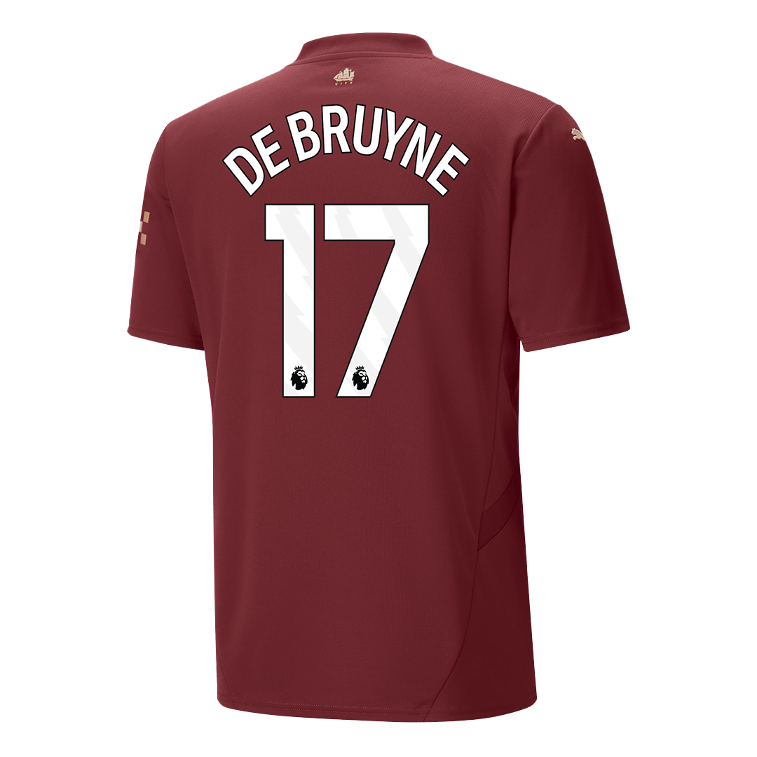 Maillot de football extérieur Manchester City DE BRUYNE #17 troisième édition 2024/25