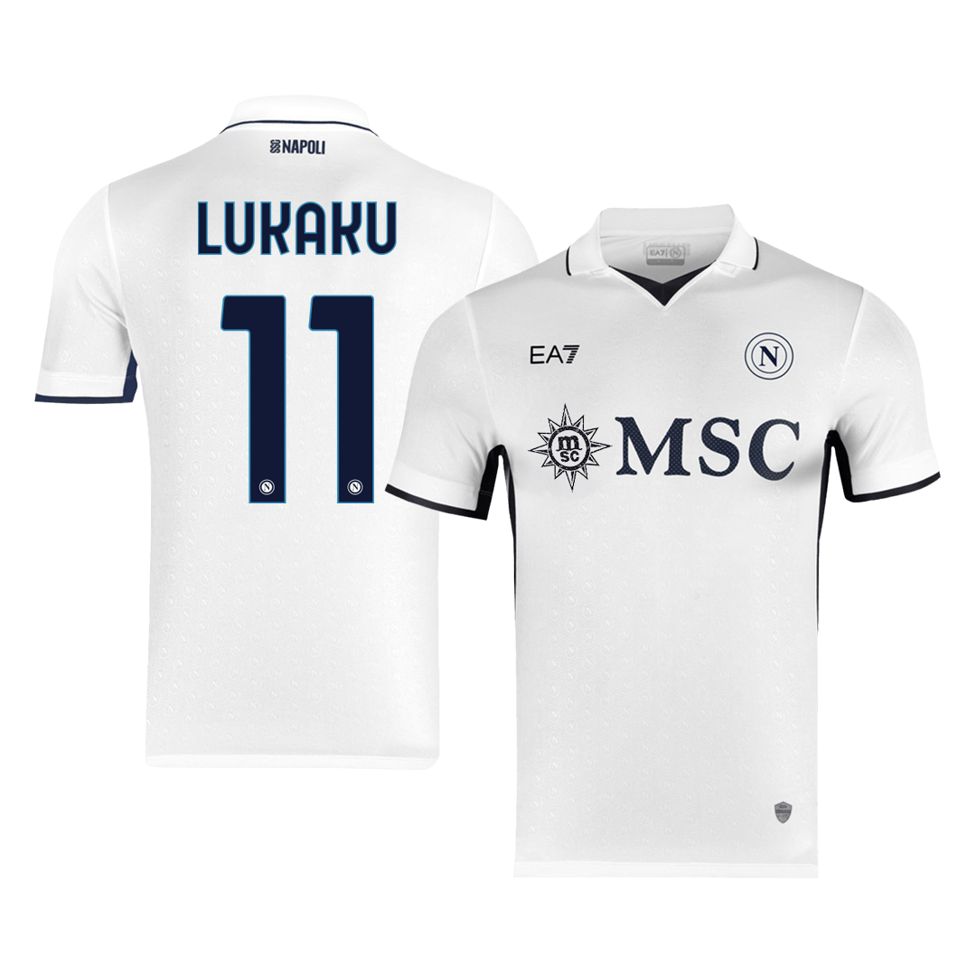 Maillot de football extérieur authentique Napoli LUKAKU #11 2024/25