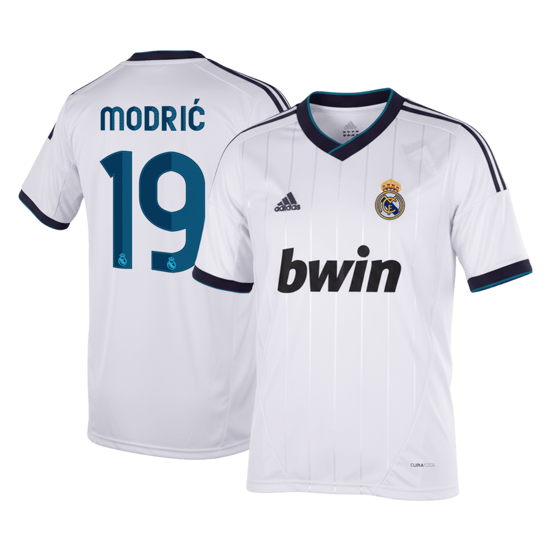 MODRIĆ #19 Retro 2012/13 Real Madrid Home Soccer Jersey White