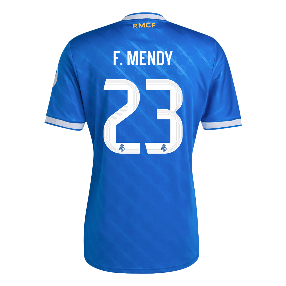 F. MENDY #23 Real Madrid Third Away Soccer Jersey 2025/26 Blue