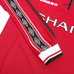 Maillots de football rétro Manchester United Domicile 1998/99 - Manches longues