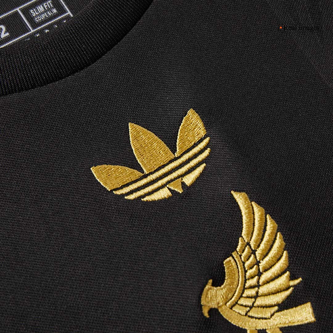 Mexiko Auswärtstrikot für Kinder (Trikot + Shorts) 2025, Schwarz – Gold Cup