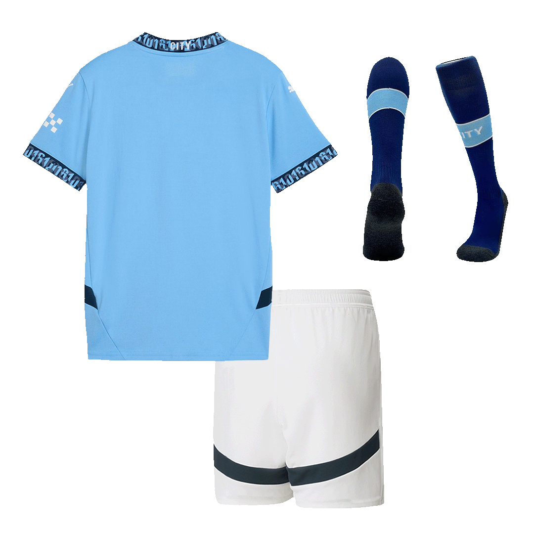 Maillot domicile Manchester City 2024/25 pour enfant (maillot, short, chaussettes)