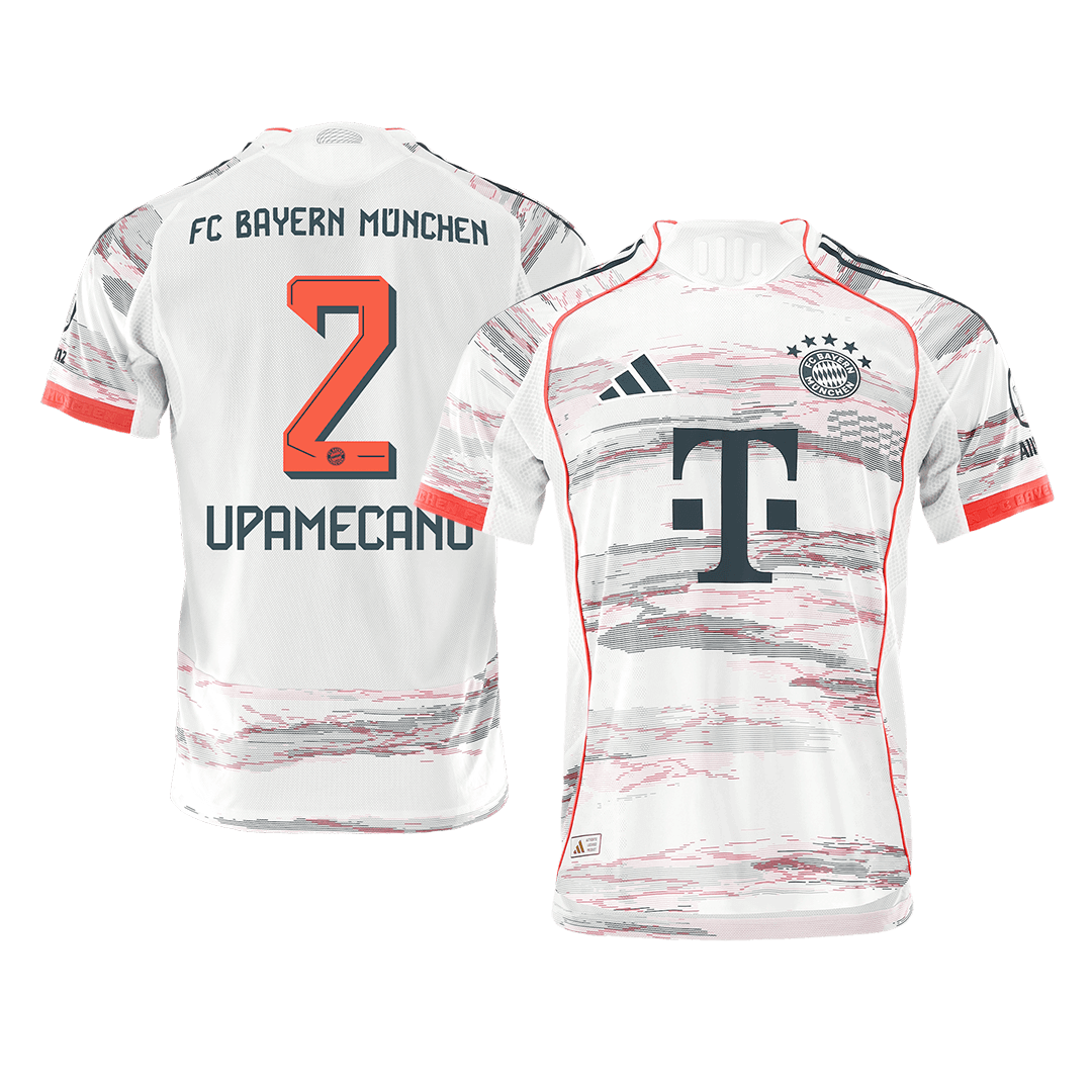 UPAMECANO #2 Authentic Bayern Munich Away Soccer Jersey 2025/26 White
