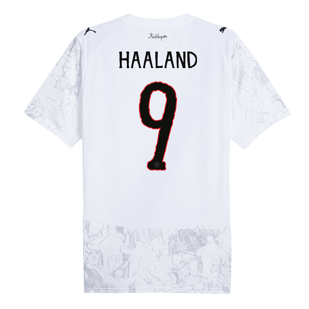HAALAND #9 Manchester City KidSuper Soccer Jersey 2025/26 White - Club World Cup