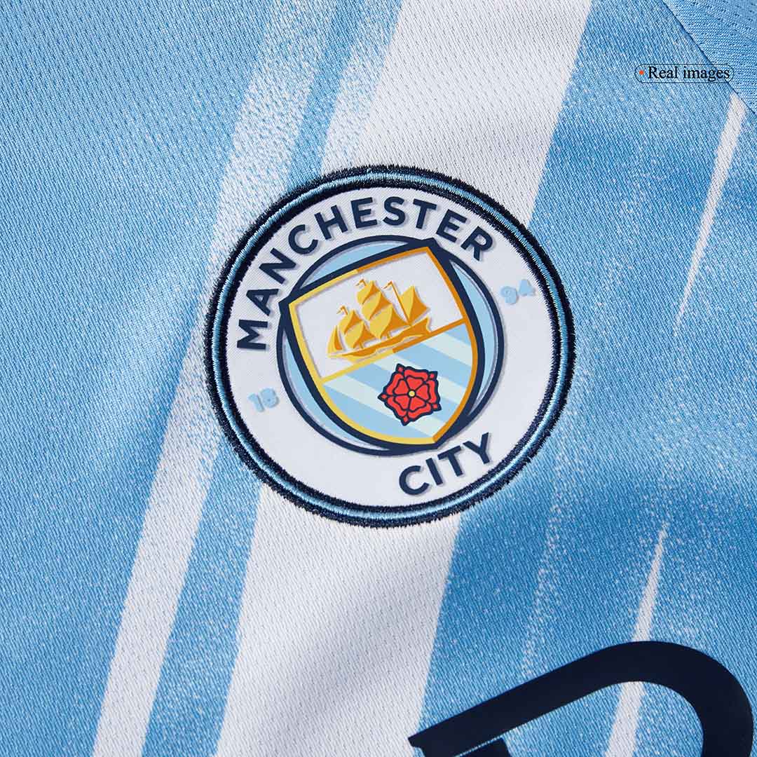 Manchester City Home Long Sleeve Soccer Jersey 2025/26 Blue