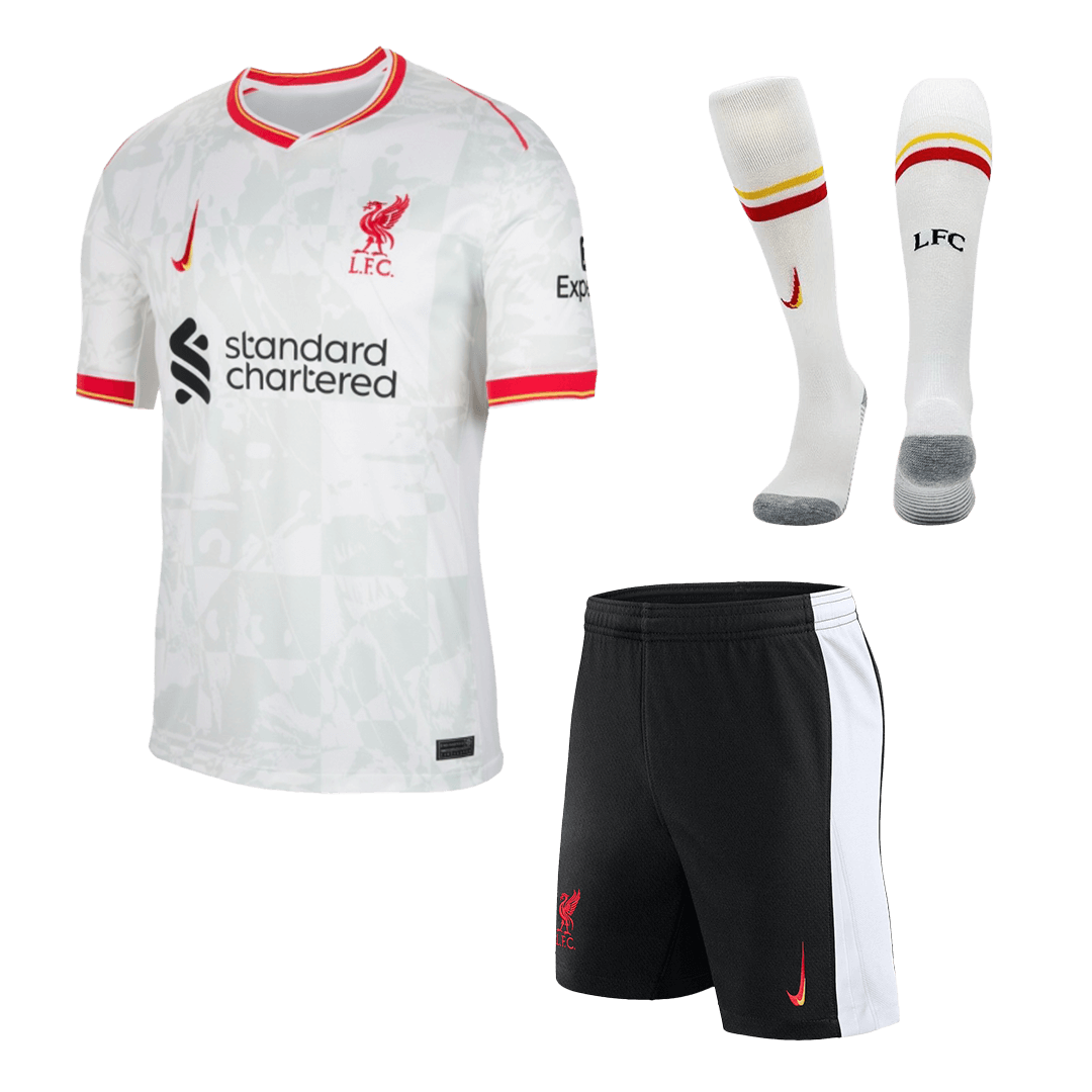 Liverpool Auswärts-Fußballtrikot 2024/25 (Trikot + Shorts + Socken)