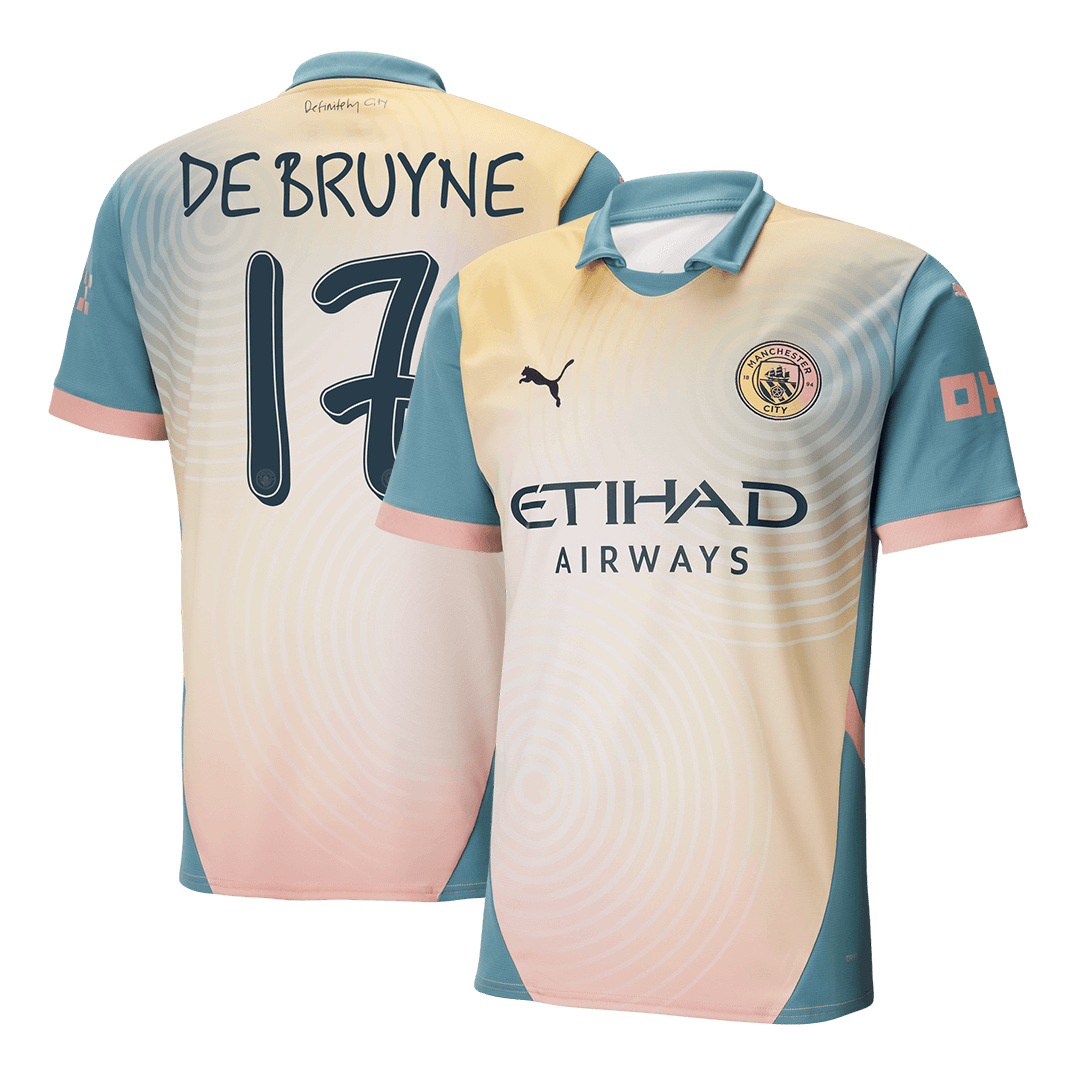 Manchester City DE BRUYNE #17 Fourth Away Soccer Jersey 2024/25 - Definitely City