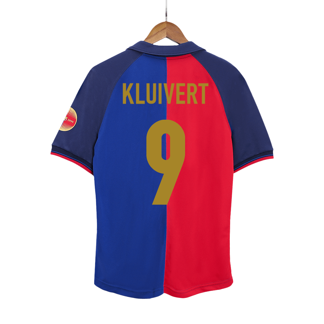 Barcelona KLUIVERT #9 Home Soccer Jersey Retro 1999/00 - 100th Anniversary