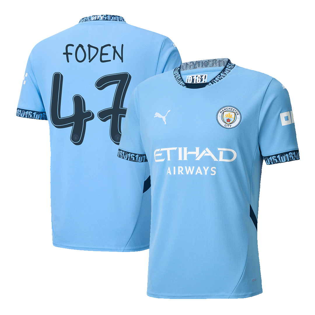 Manchester City FODEN #47 Home Jersey - UCL Edition