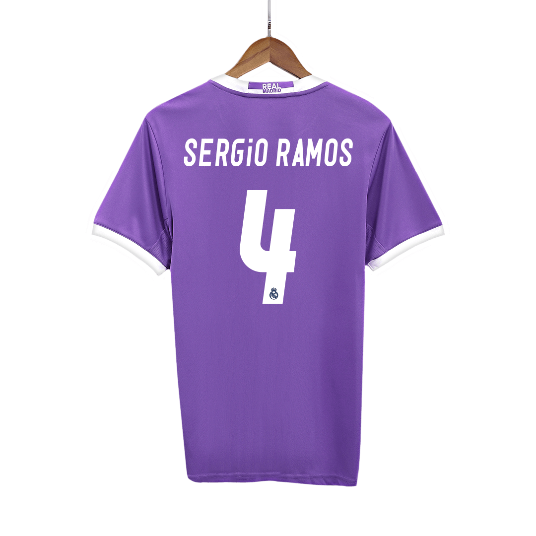 Real Madrid SERGIO RAMOS #4 Auswärts-Fußballtrikot Retro 2016/17
