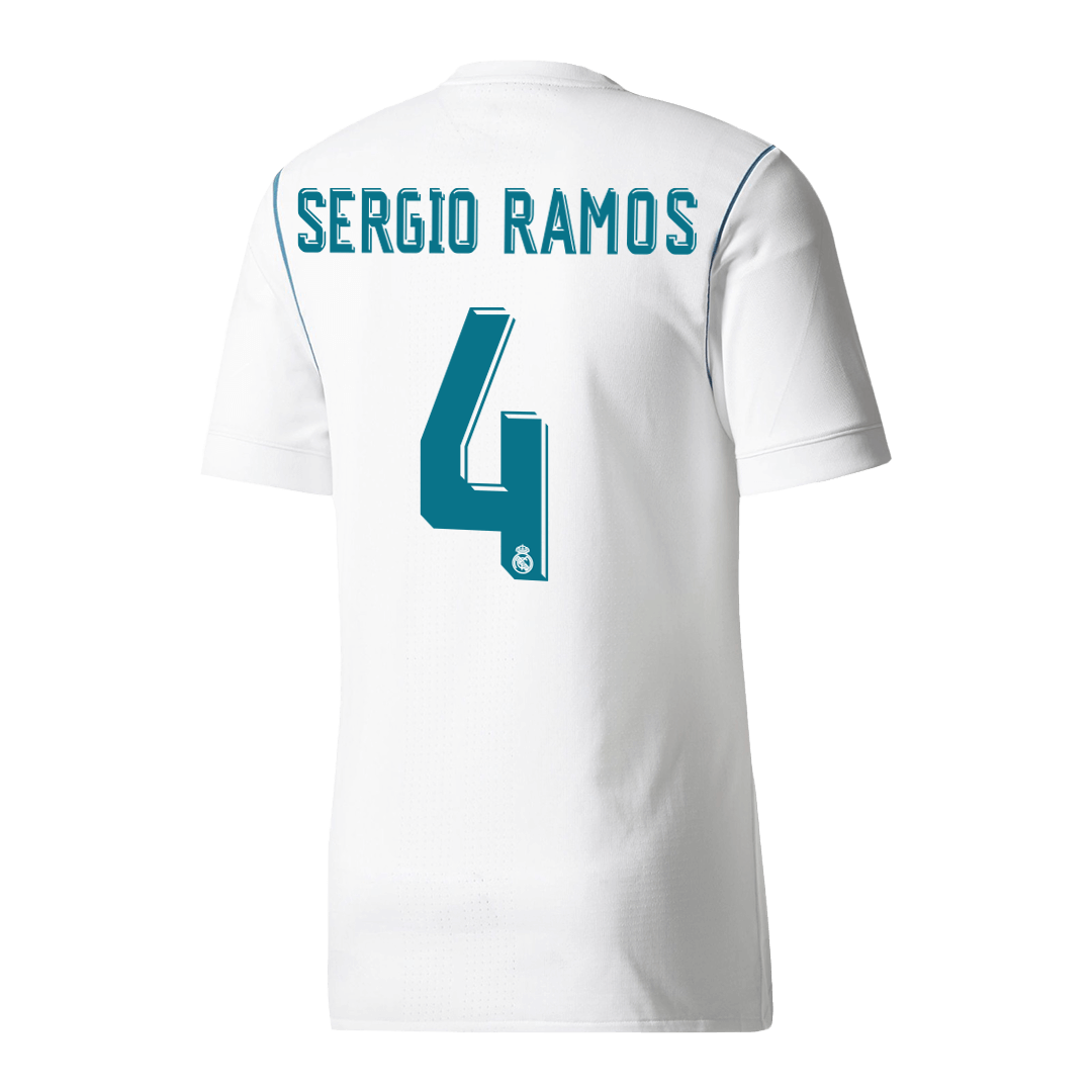 Real Madrid SERGIO RAMOS #4 Heim-Fußballtrikot Retro 2017/18