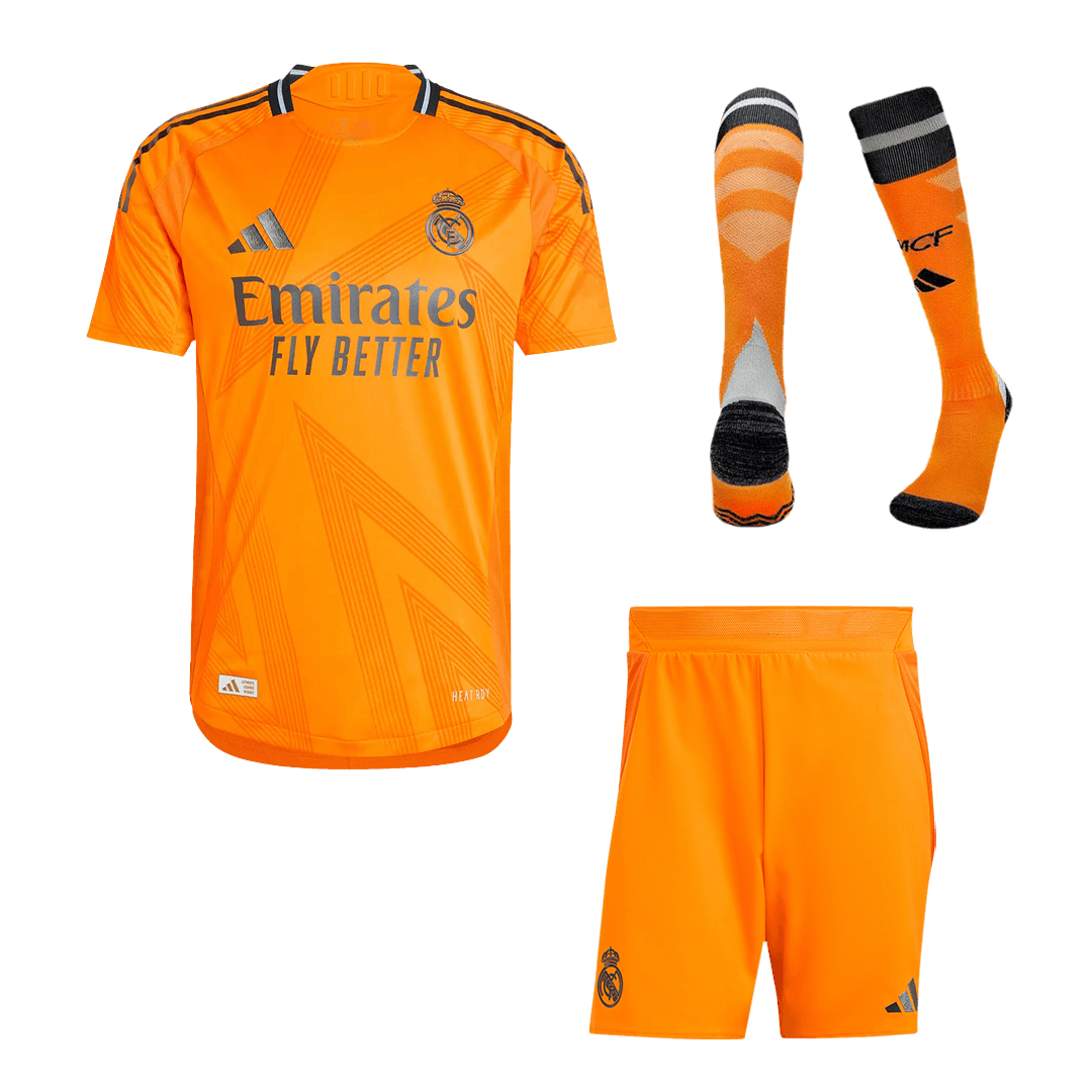 Real Madrid Auswärts-Fußballtrikot-Set Authentic 2024/25 (Trikot + Shorts + Socken)