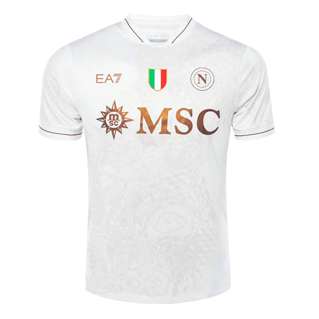Napoli Away Soccer Jersey Kit(Jersey+Shorts) 2025/26 Sand