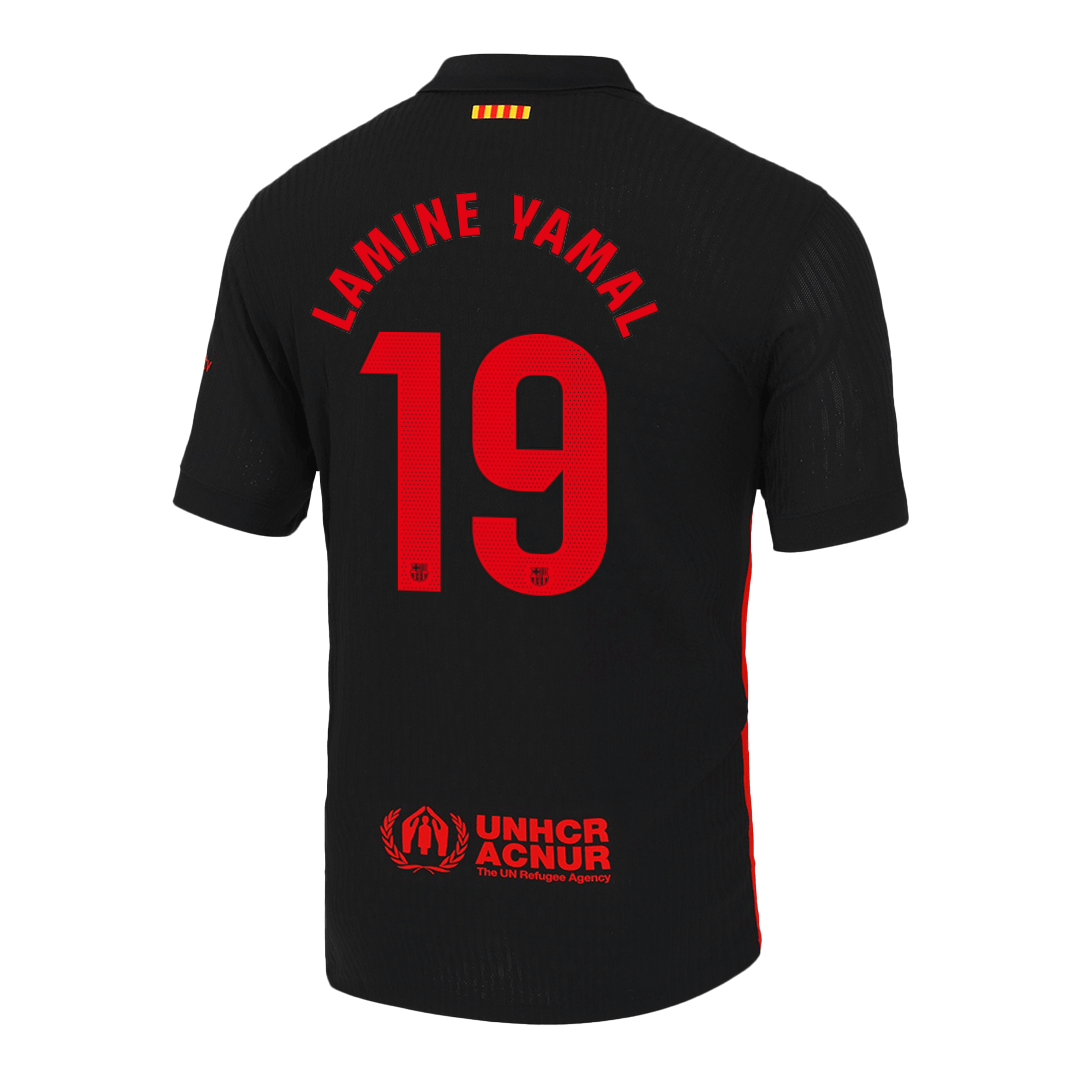 Barcelona LAMINE YAMAL #19 Away Soccer Jersey Authentic 2024/25 - Spotify Logo Without Text