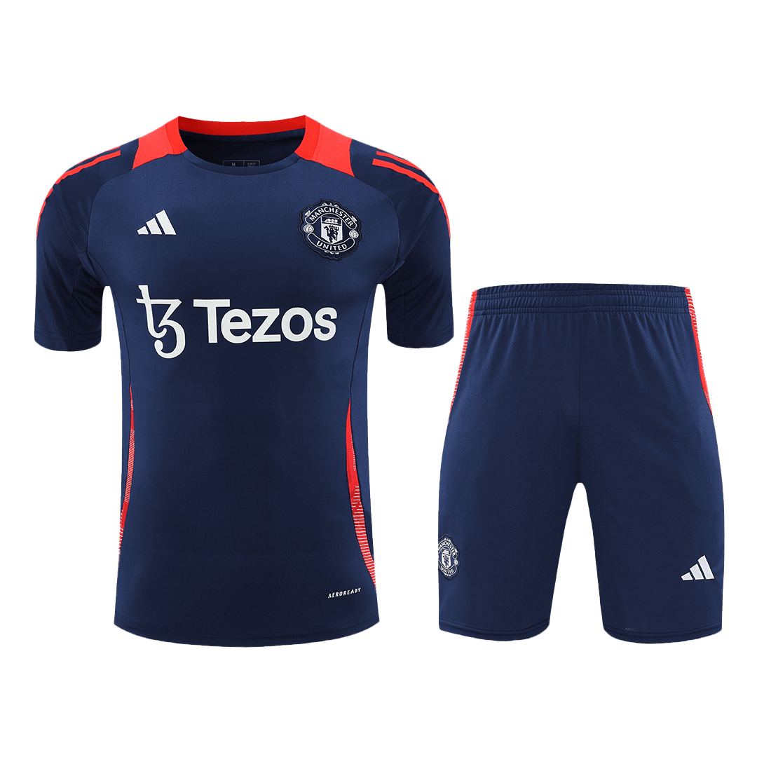 Manchester United Pre-Match Fußballtrikot-Set 2024/25 (Trikot + Shorts)