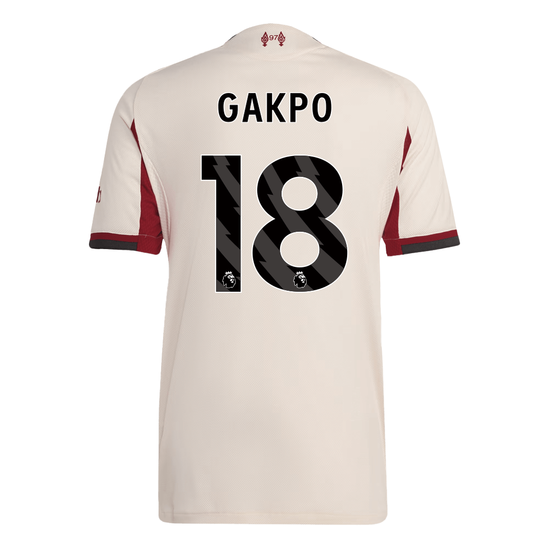 GAKPO #18 Authentic Liverpool Away Soccer Jersey 25/26 White