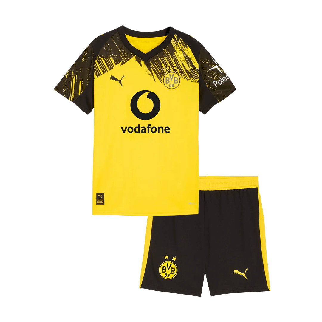 Kid's Borussia Dortmund Home Soccer Jersey Kit(Jersey+Shorts) 25/26 Yellow