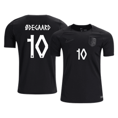 ØDEGAARD #10 Norway Away Soccer Jersey World Cup 2026 Black