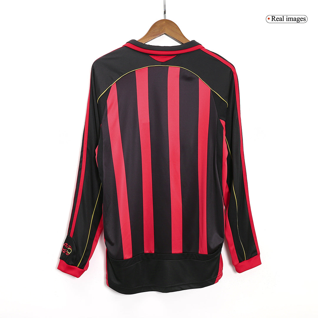 Maillot rétro domicile AC Milan 2006/07 - Manches longues