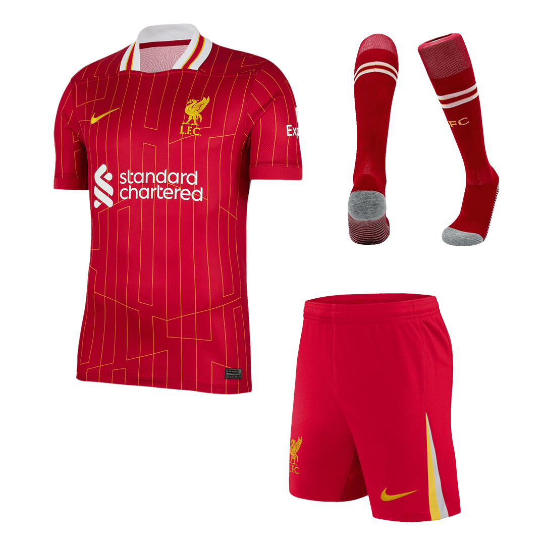 Liverpool Heim-Fußballtrikot 2024/25 (Trikot + Shorts + Socken)