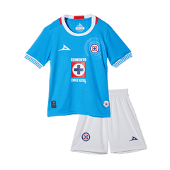 Cruz Azul Heim-Fußballtrikot-Set 2024/25 für Kinder (Trikot + Shorts)