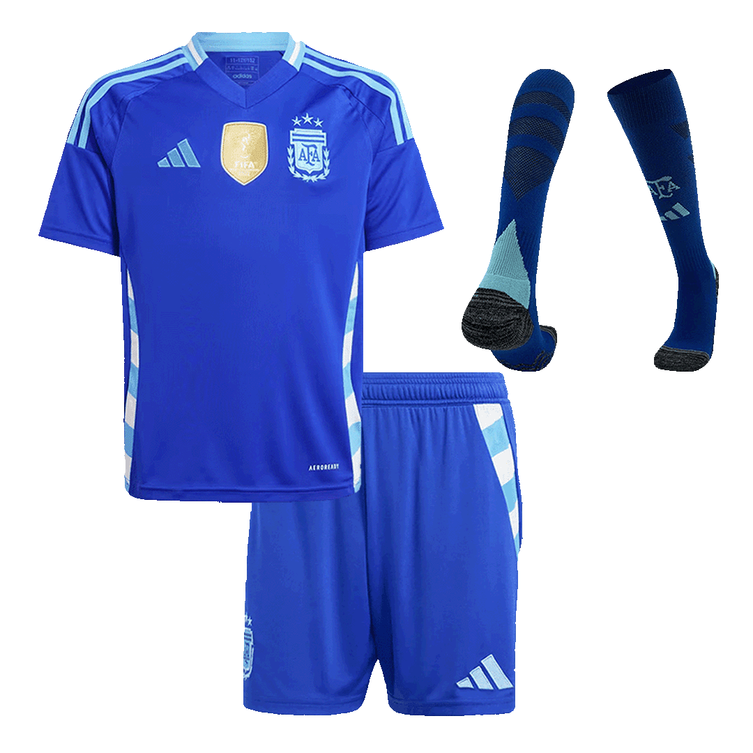 Maillot extérieur Argentine 2024 pour enfant (maillot, short, chaussettes)