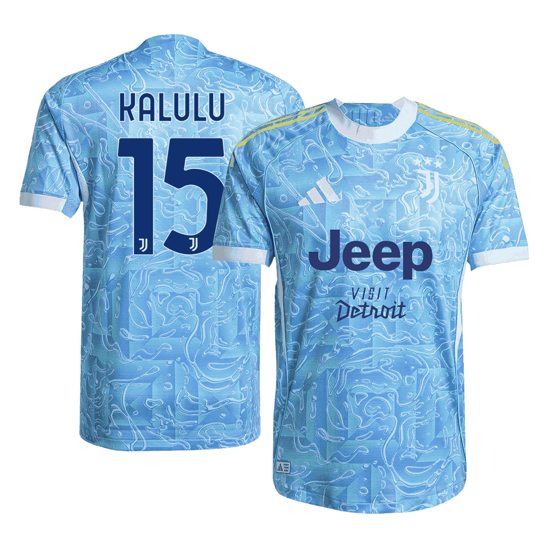 KALULU #15 Authentic Juventus Away Soccer Jersey 2025/26 Blue
