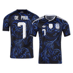 DE PAUL #7 Argentina Away Soccer Jersey World Cup 2026 Black