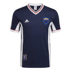 Men Retro Fan Version Yugoslavia Home Soccer Jersey World Cup 1998 Navy