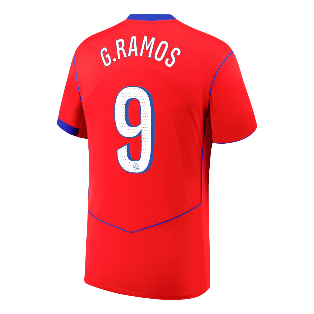G.RAMOS #9 PSG Third Away Soccer Jersey 2025/26 Red