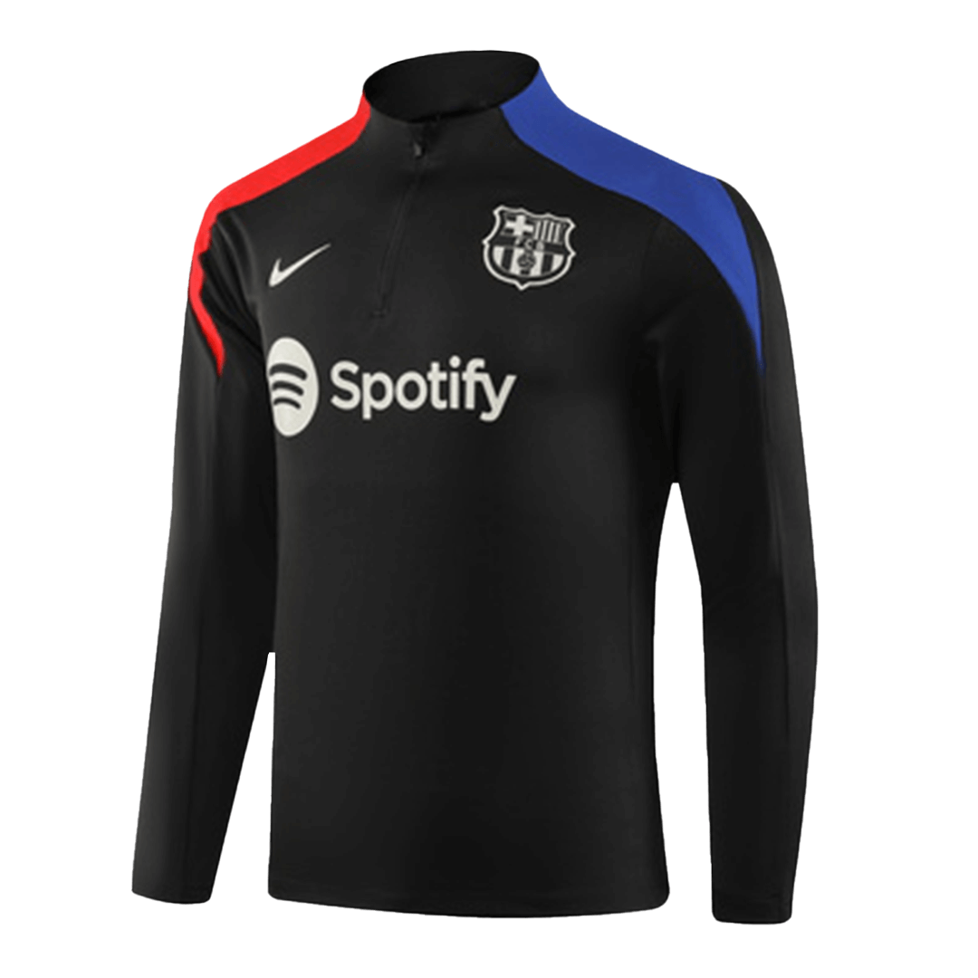 Kids Barcelona Zipper Sweatshirt Kit 2024/25