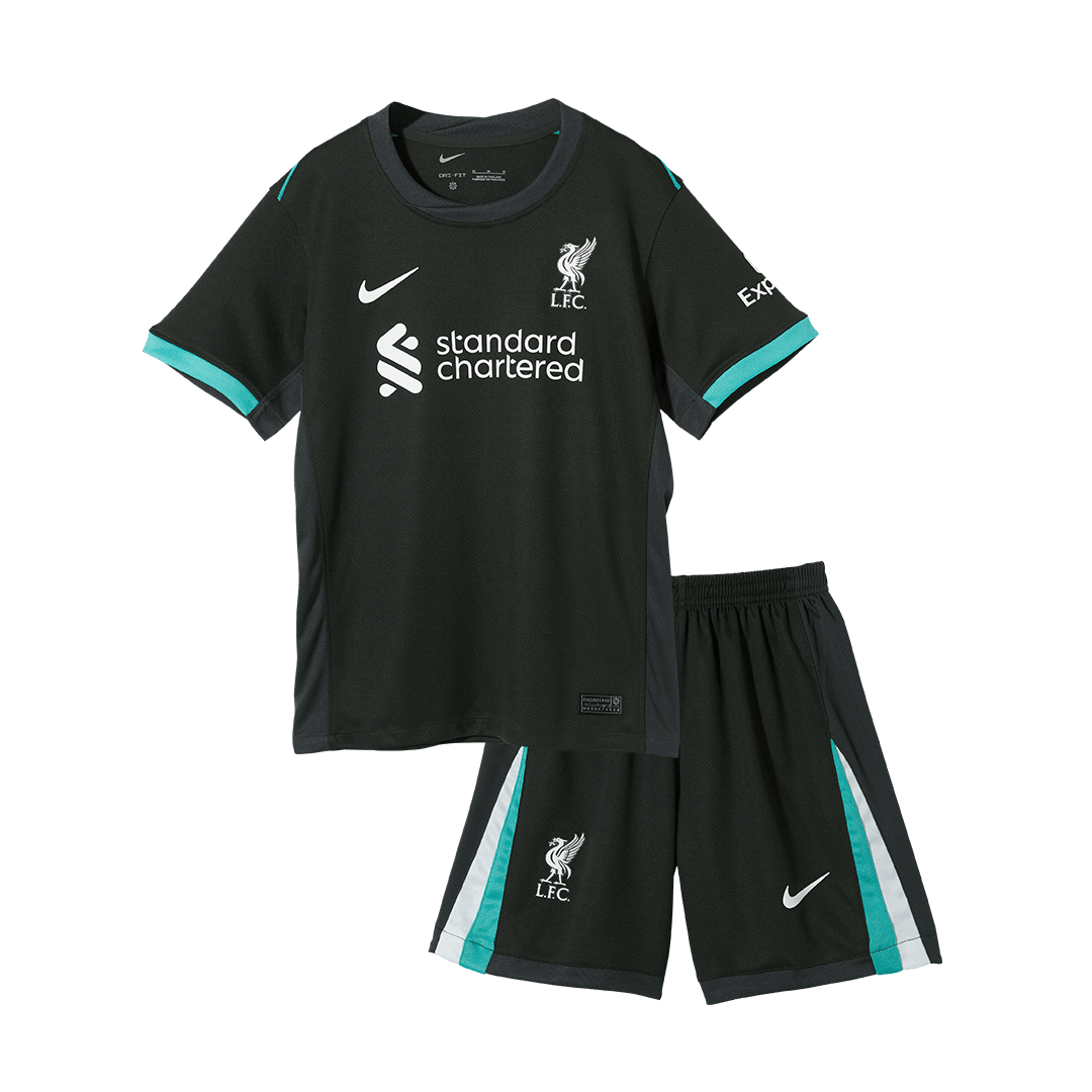 Liverpool Fußballtrikot-Set Auswärts 2024/25 Kinder (Trikot + Shorts + Socken)