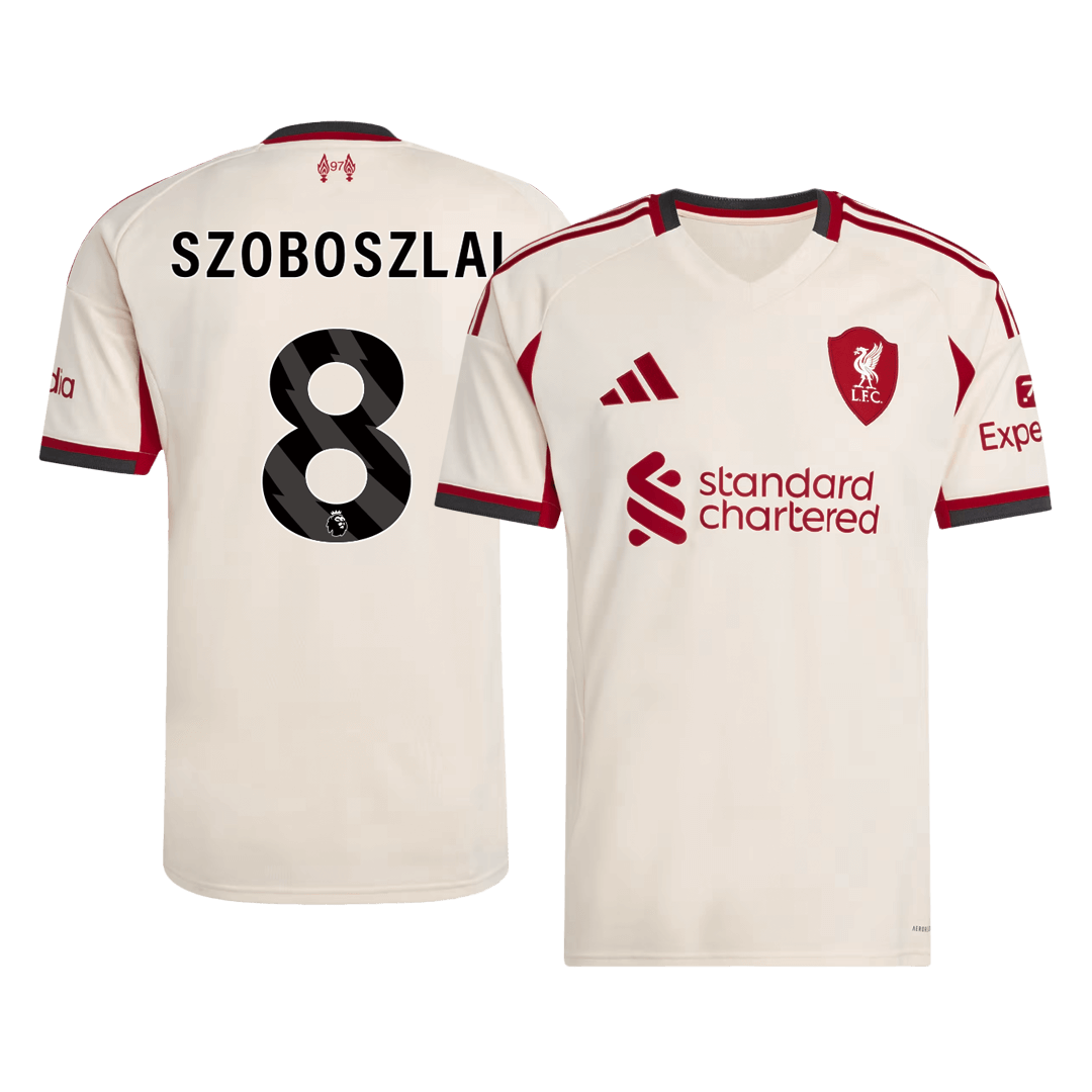 SZOBOSZLAI #8 Liverpool Away Soccer Jersey 25/26 White