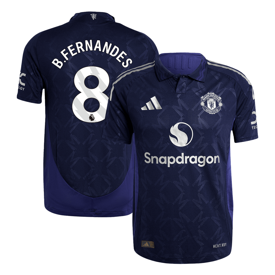 Manchester United B.FERNANDES #8 Away Soccer Jersey Authentic 2024/25