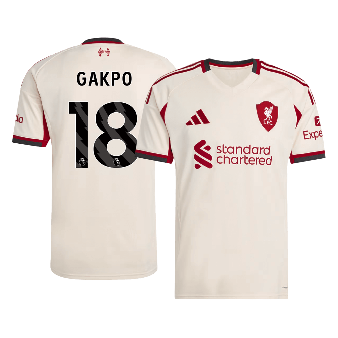 GAKPO #18 Liverpool Away Soccer Jersey 25/26 White