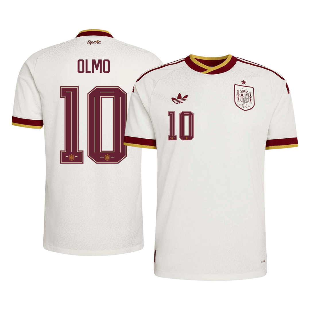 OLMO #10 Player Version Spain Away Soccer Jersey World Cup 2026 White