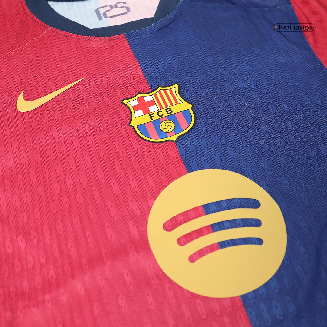 Barcelona RAPHINHA #11 Home Soccer Jersey Authentic 2024/25 - UCL Edition(Spotify Logo Without Text)