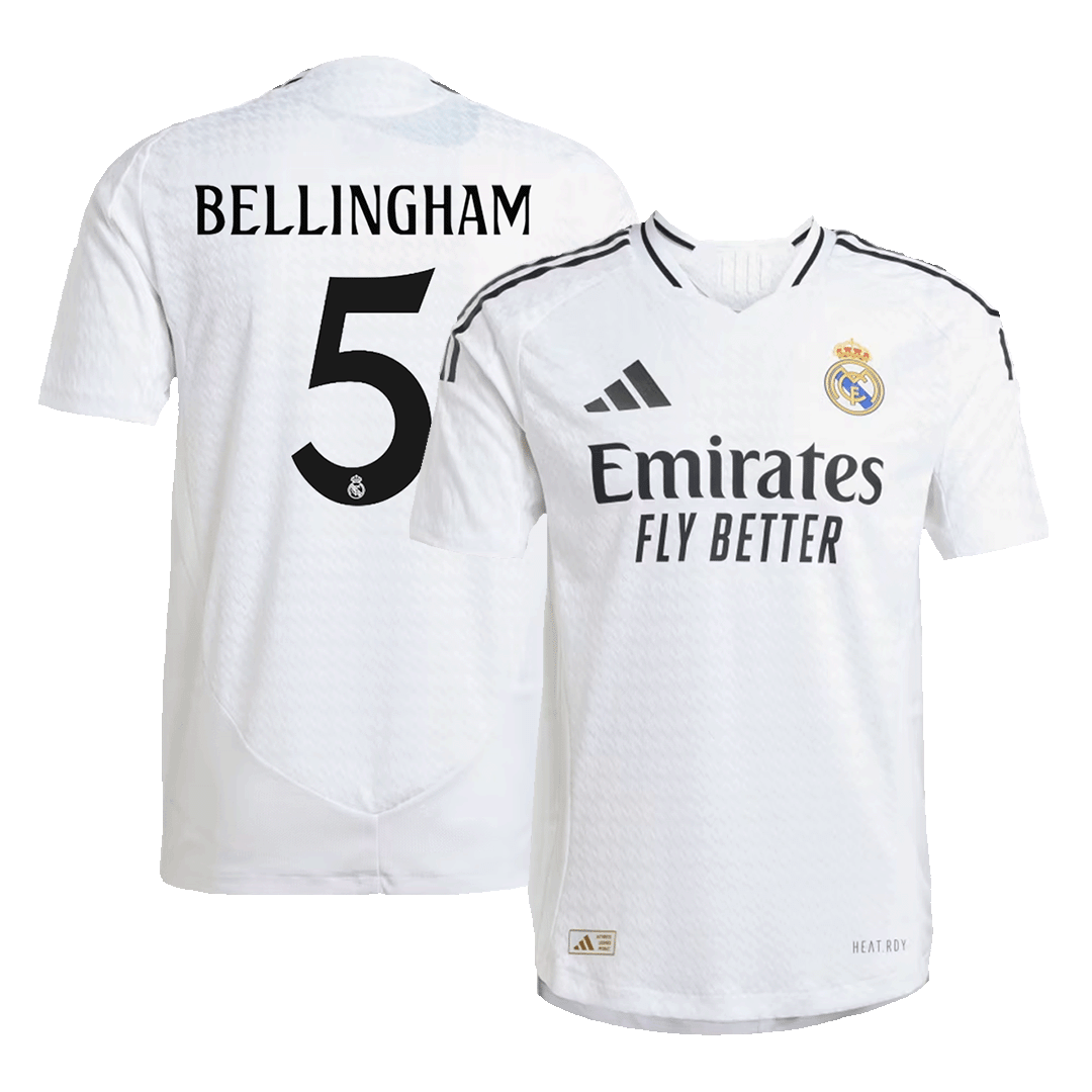 Real Madrid BELLINGHAM #5 Home Jersey Authentic