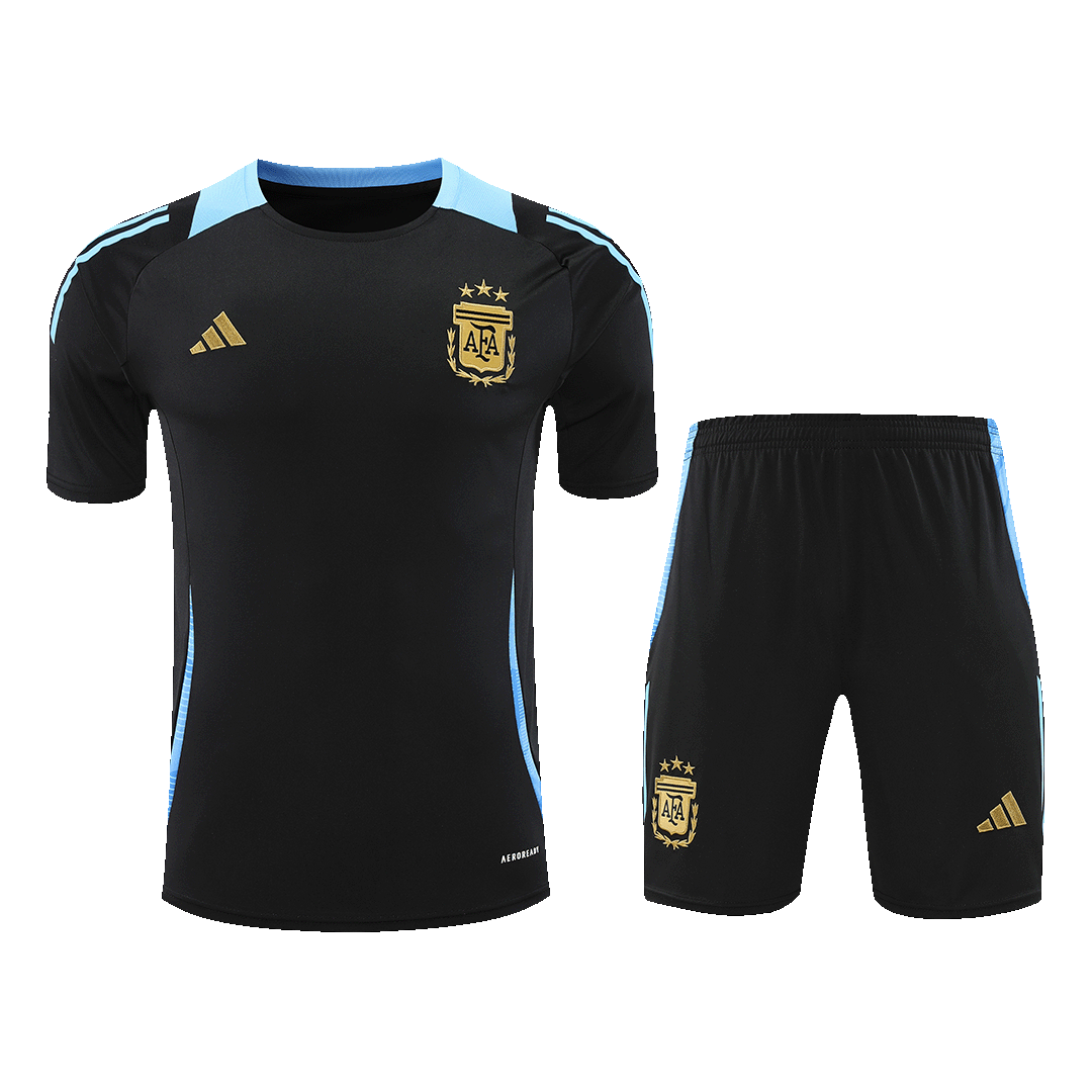 Maillot d'entraînement d'avant-match de l'Argentine pour la Copa America 2024 (maillot et short)