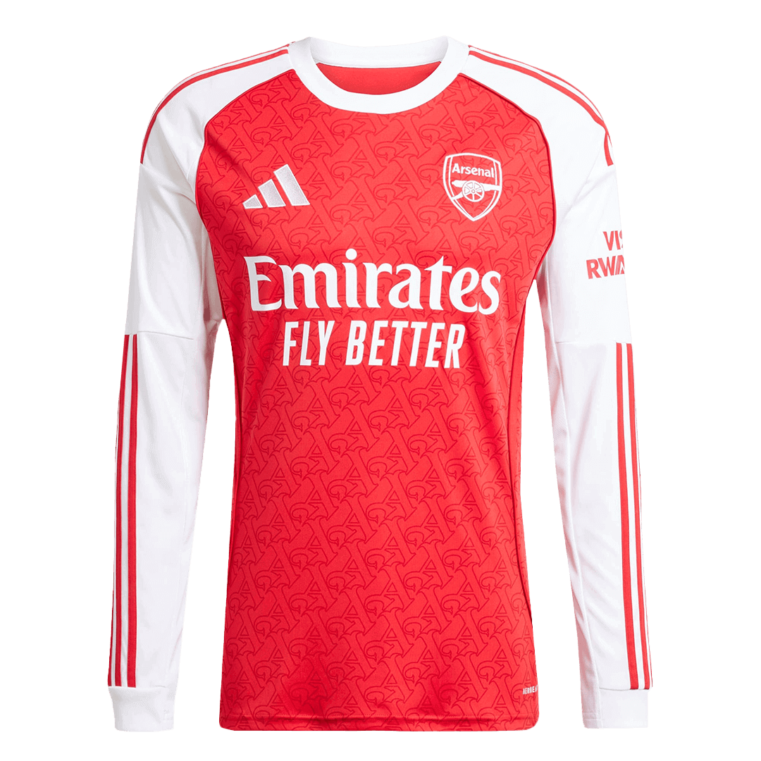 Arsenal Home Long Sleeve Soccer Jersey 2025/26 Red