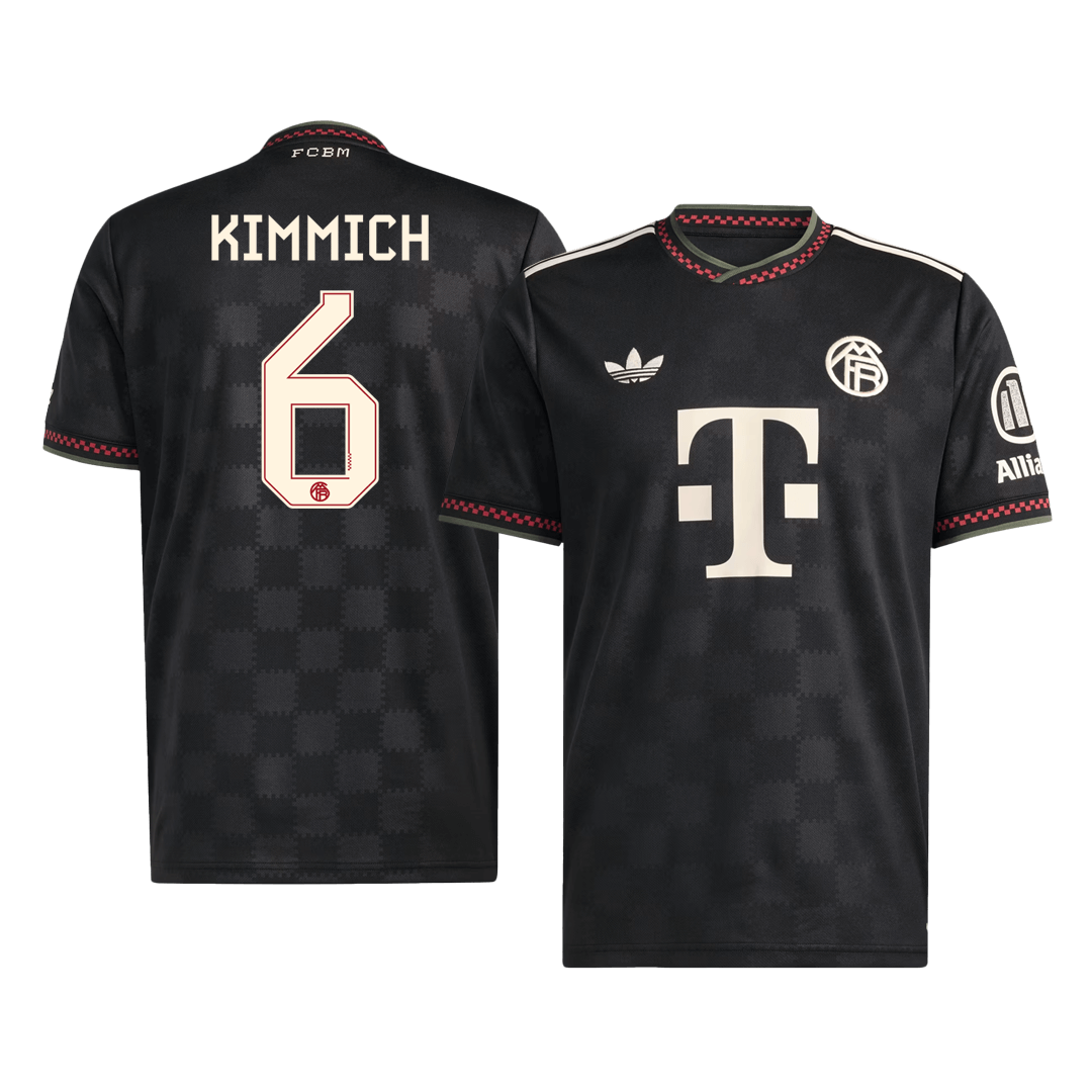 KIMMICH #6 Bayern Munich Third Away Soccer Jersey 2025/26 Black