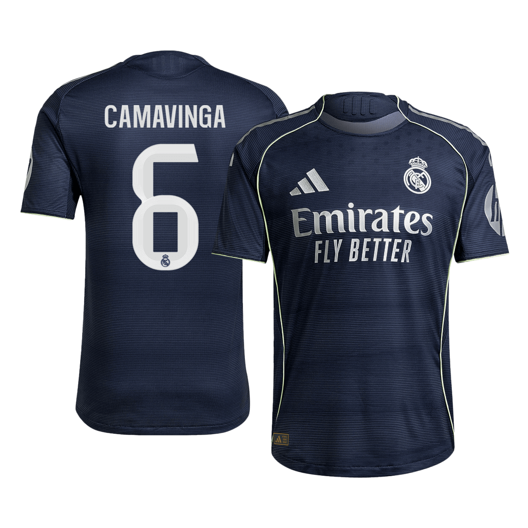 CAMAVINGA #6 Authentic Real Madrid Away Soccer Jersey 2025/26 Navy